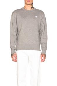 Acne Studios Fairview Face Sweatshirt In Gray