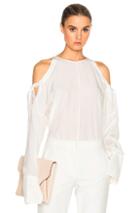 Tibi Cut Out Top In White