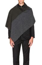 Engineered Garments Block Herringbone Button Shawl In Gray