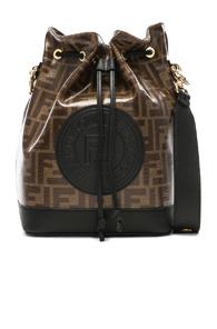 Fendi Logo Print Emblem Mon Tresor In Brown