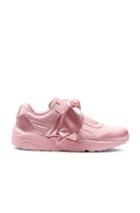 Fenty By Puma Bow Satin Sneakers In Pink