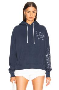 Adaptation Shrunken Hoodie In Blue