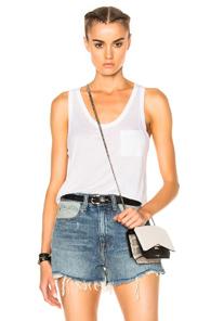 T By Alexander Wang Classic Rayon Tank Top In White