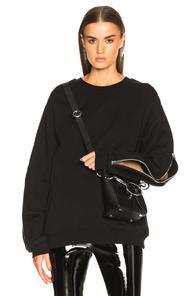 Rta Zipper Detail Crewneck Sweatshirt In Black