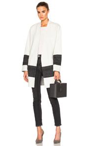Rag & Bone Elgin Reversible Blanket Coat In White,gray
