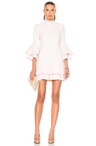 Brandon Maxwell Ruffle Hem Mini Dress In Pink