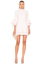 Brandon Maxwell Ruffle Hem Mini Dress In Pink