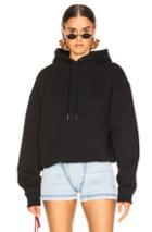 T By Alexander Wang Dense Fleece Hoodie In Black