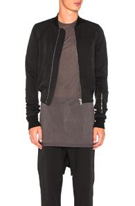 Drkshdw By Rick Owens Glitter Flight Bomber In Black