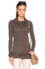 Rick Owens Dropped Neck Sweater In Gray,brown