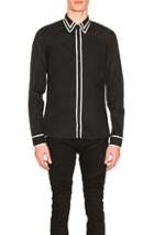 Balmain Long Sleeve Ribbon Shirt In Black