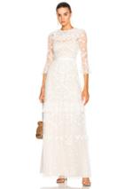 Needle & Thread Shadow Lace Gown In White