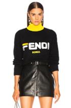 Fendi Fendi Mania Logo Oversized Sweater In Black