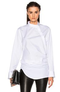 Ann Demeulemeester Wrap Blouse In White
