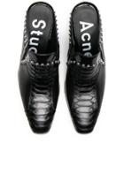 Acne Studios Karmir Mule In Black,animal Print