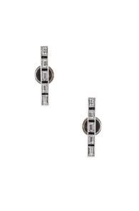 Ileana Makri Thread Baguette Stud Earrings In Metallics