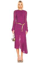 Chloe Rib Open Back Knit Dress In Purple