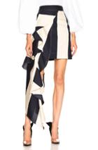 Calvin Klein 205w39nyc Large Stripe Print Ruffle Skirt In Blue,stripes