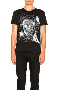 Alexander Mcqueen Classic Jersey Skull Tee In Black
