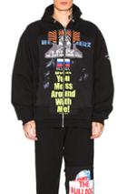 Vetements Patchwork Oversize Zip Up Hoodie In Black