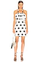 Msgm Macro Polka Dot Printed Dress In Polka Dots,white