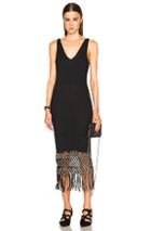 Proenza Schouler Macrame Open Stitch Dress In Black