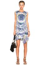 Raquel Allegra Sleeveless Bell Dress In Purple,yellow,ombre & Tie Dye