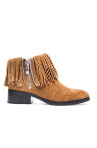 3.1 Phillip Lim Alexa Fringe Suede Ankle Booties In Brown