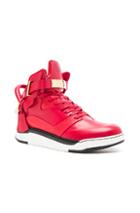 Buscemi B Court Leather Sneakers In Red