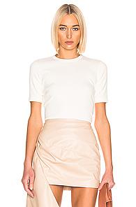 Helmut Lang Rib Tee In Neutral