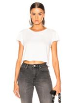 John Elliott Crane Cropped Tee In White