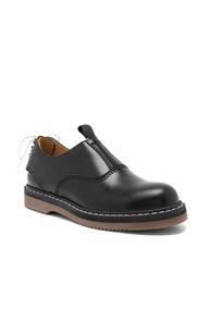Sacai X Hender Scheme Leather Oxfords In Black