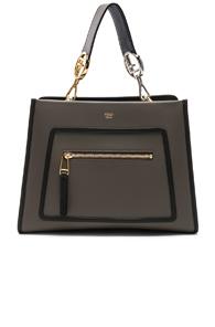 Fendi Small Contrast Trim Runaway In Gray