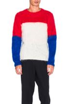 Ganryu Mohair Sweater In Red,white,blue