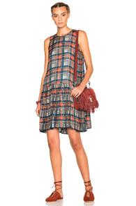 The Great Waltz Dress In Red,blue,checkered & Plaid