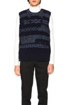 Calvin Klein 205w39nyc Knitted Body Warmer In Black,blue