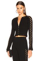Jonathan Simkhai Zig Zag Zip Up Jacket In Black
