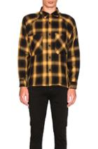 Mr. Completely Raglan Flannel In Yellow,brown,checkered & Plaid