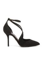Dolce & Gabbana Strappy Suede Belucci Heels In Black