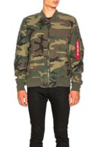 Alpha Industries Ma 1 Cotton In Green,abstract,orange