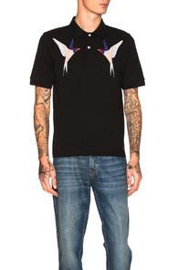Stella Mccartney Embroidered Polo In Black