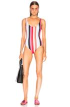 Solid & Striped Anne Marie Swimsuit In Pink,red,stripes