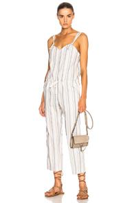 Lemlem Juni Jumpsuit In White,blue,stripes