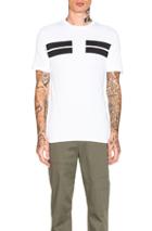 Neil Barrett Double Stripe Tee In White