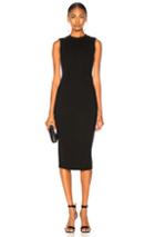 Victoria Beckham Signature Crewneck Dress In Black