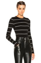 A.l.c. Brooklyn Sweater In Black,stripes