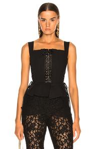 Dolce & Gabbana Corset Tank Top In Black