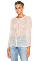 Raquel Allegra Bias Long Sleeve Tee In White