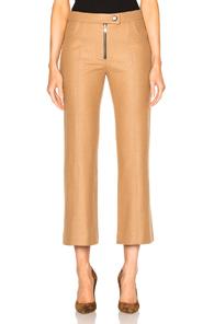 Frankie Cropped Wool Flare Pants In Neutrals