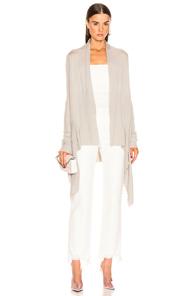 Rick Owens Medium Wrap Cardigan In Gray